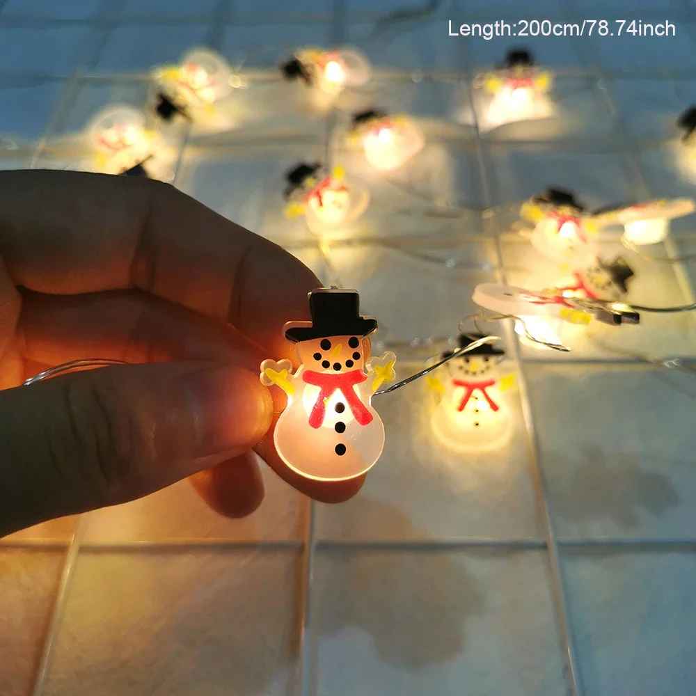 Festive LED Snowman String Lights – Christmas & New Year Home Decor (2025/2026)